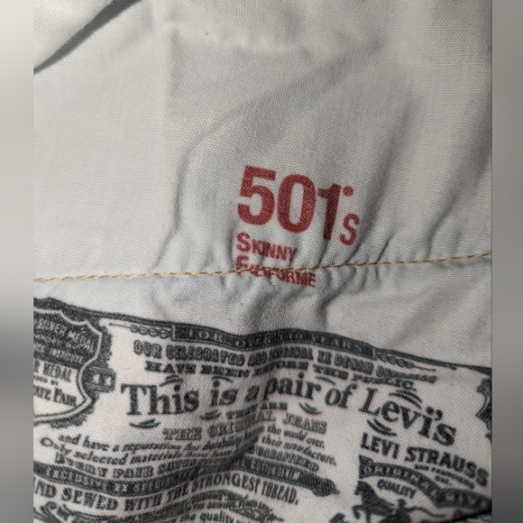 Levi's 501 Skinny, Size 27 - Picture 4 of 4
